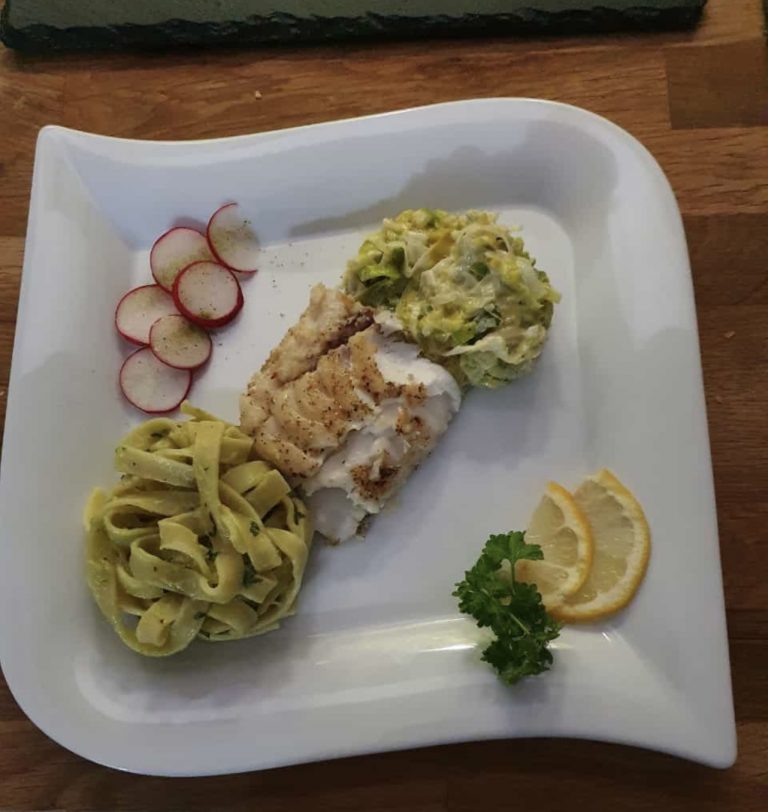 Fischfilet mit Lauchgemüse