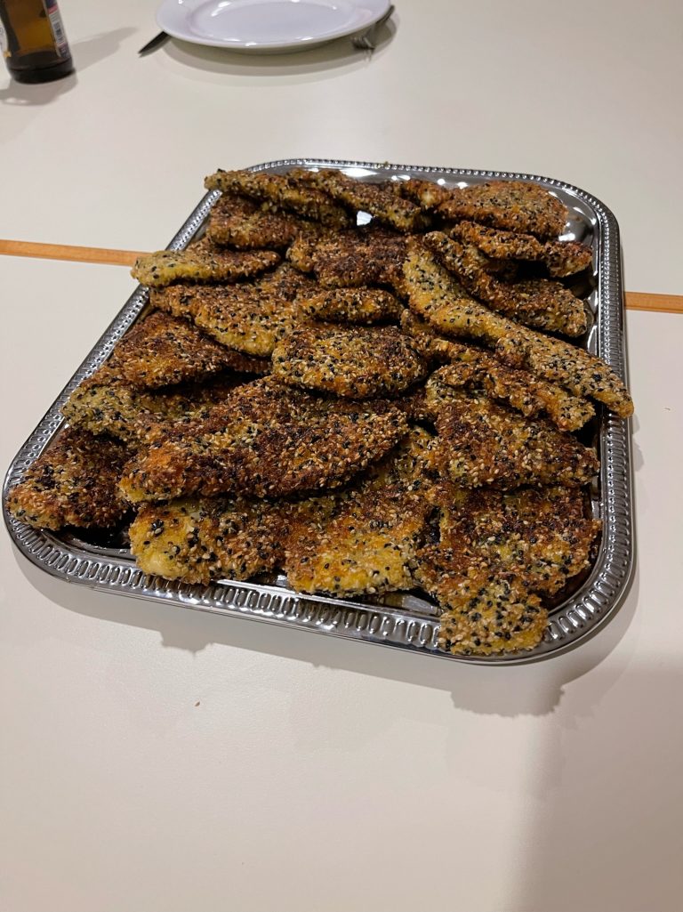 Hähnchenschnitzel in Sesamkruste